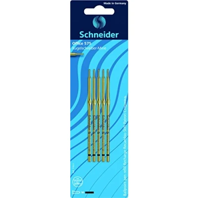 Afbeelding van Schneider balpenvulling Express 575 M zwart 5 stuks op blister S 77611