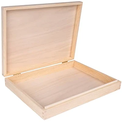 Afbeelding van Creative Deco Opbergdoos Houten A4 Opbergbox 33,2 x 25,2 4,2 cm Perfect voor documenten, Speelgoed &amp; Gereedschap