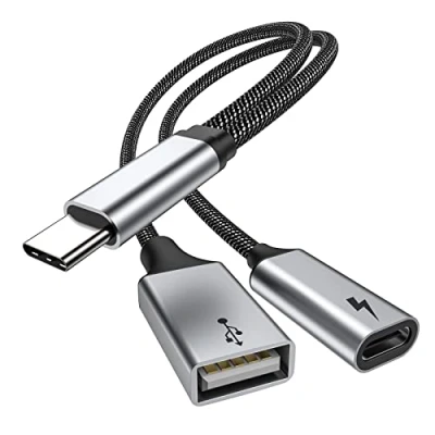 Afbeelding van USB C OTG met opladen adapter, splitter 60 W PD Fast Charge compatibel voor Steam Deck, Galaxy S22, Switch, Google Chromecast TV, Pi KVM, 3D printer, Octa4a, Pixel 4