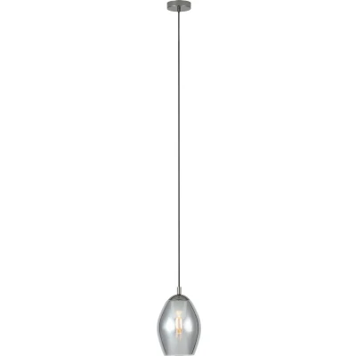 Afbeelding van Eglo Verlichting Hanglamp Estanys 1L nikkel/gestoomd glas