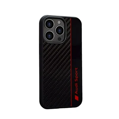 Afbeelding van Audi Sport Carbon Fiber Back Case Geschikt voor Apple iPhone 13 Pro (6.1&quot;) Zwart