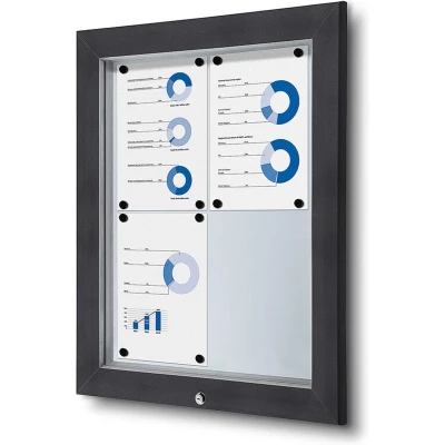 Afbeelding van Vergrendelbaar Notitiebord Outdoor SCT 4x A4 Antraciet Syna SCT4XA4PHC7016JS Horeca &amp; Professioneel
