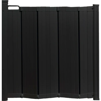 Afbeelding van BabyDan Traphekje Deurhekje Schroefhekje Harmonica Guard Me Zwart Black 64.5 tot 89 cm