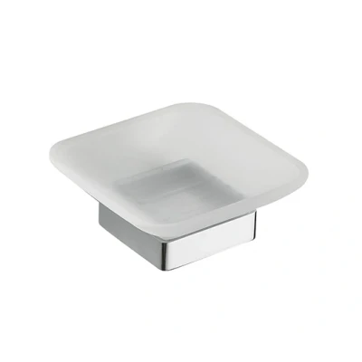 Afbeelding van Wiesbaden Eris zeephouder met glas chroom