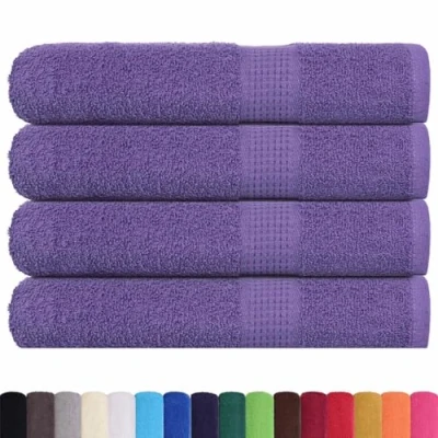 Afbeelding van vidaXL Handdoeken 4 st 100x200 cm 360 g/m² 100% katoen paars