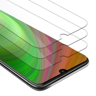 Afbeelding van Cadorabo 3x Screenprotector geschikt voor Motorola MOTO E6 PLUS Beschermende Pantser Film in KRISTALHELDER Getemperd (Tempered) Display beschermend glas 9H hardheid met 3D Touch