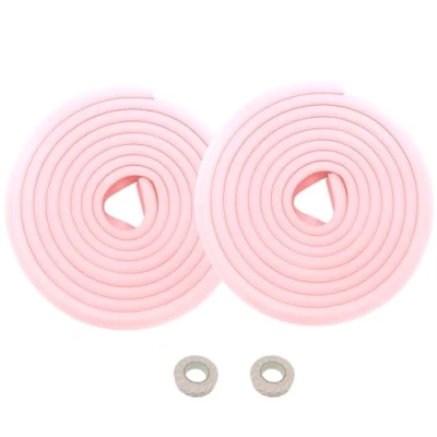 Afbeelding van HIMRY 10 m L vormige randbescherming schuimrubberen kinderbeveiliging beschermband extra dikke randen 2 x 5 roze KXD7000
