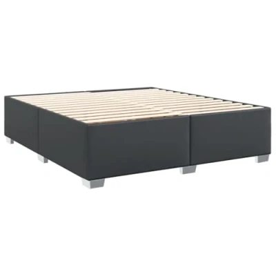Afbeelding van Bedframe kunstleer zwart 180x200 cm