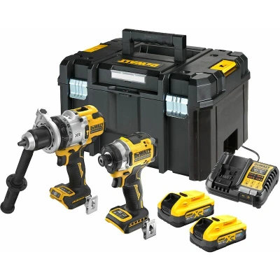 Afbeelding van DEWALT DCK2200H2T QW 18V XR accu machineset 2 delig DCD1007 + DCF860 in TSTAK koffer (2x 5,0Ah POWERSTACK lader)