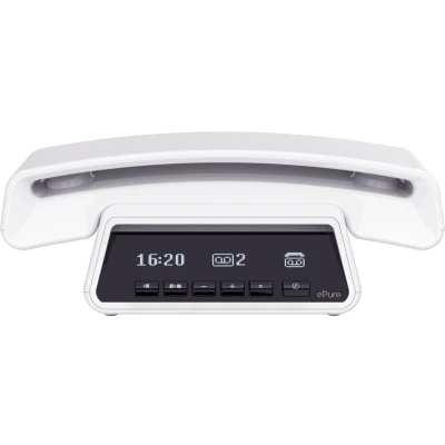 Afbeelding van Alcatel E pure Premium DECT Huistelefoon wit: Stijlvol &amp; Veilig met Blokkeerfunctie Antwoordapparaat