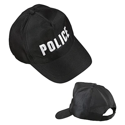 Afbeelding van Widmann Politie &amp; Detective Kostuum Amerikaanse Cap Zwart Carnavalskleding Verkleedkleding