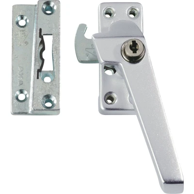 Afbeelding van Axa Raamsluiting F1 met cilinderslot en haakschoot aluminium DIN rechts SKG1 132 x 65 40mm