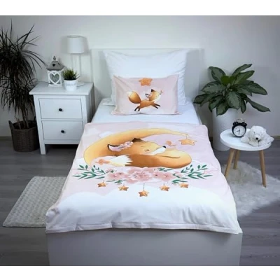 Afbeelding van Theonoi Complete beddengoedset voor kinderen en baby&#039;s, dekbedovertrek 100 x 135 cm kussensloop 40 60 cm, katoen, Öko Tex Standard gecertificeerd, jongens meisjes, bosdieren