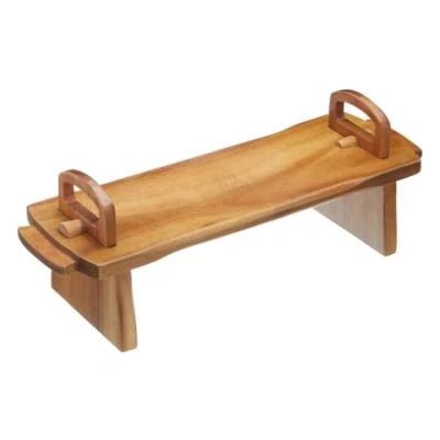 Afbeelding van KitchenCraft Artesà Verhoogde Houten Serveerplank 37 x 12 13 cm