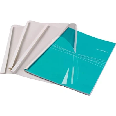 Image de Fellowes couverture reliure thermiques Standard, A4, 3 mm, blanc pqt 100