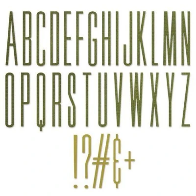 Afbeelding van Sizzix Thinlits Snijmal Set Alphanumeric Stretch Upper 3s