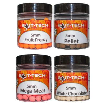 Afbeelding van Bait Tech Wafters Criticals 5mm (50ml) Smaak : Mega Meat (Fluo Pink)