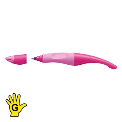 Image de Stylo roller rechargeable Stabilo Easy Original Gauche Rose