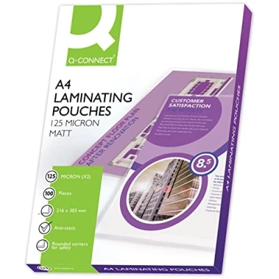 Afbeelding van Q connect Lamineeretui A4 2x 125 Micron Transparant 100 Stuks Lamineerhoes
