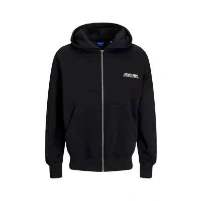 Afbeelding van Jack &amp; Jones Heren Sweatshirt JORROXBURY ZIP bequem Zwart S Volwassenen