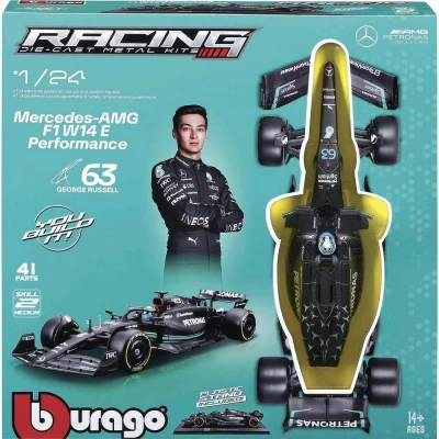 Afbeelding van Bburago F1 KIT Mercedes AMG W14E mit Helm, #44 Hamilton 1:24 Auto