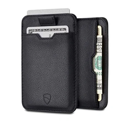Afbeelding van Vaultskin Chelsea slim leather RFID blocking cardholder unisex black