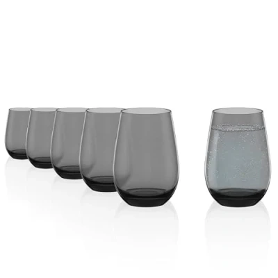 Afbeelding van Stölzle_Lausitz ELEMENTS drinkglazen, 465 ml, olijf, 6 stuks, vaatwasmachinebestendig, hoge breukvastheid, universele glazen als waterglazen, sap, whisky