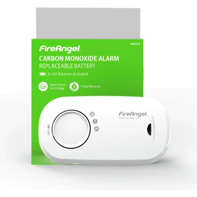 Afbeelding van FireAngel FA3313 EUX10 Koolmonoxidemelder werkt op batterijen Detectie van Koolmonoxide