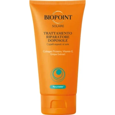 Afbeelding van Biopoint Solar Herstellende aftersun haarbehandeling met vitamine E, contrast droogheid en zonnestress, herstructurerende hydraterende werking, brengt zachtheid voeding, 150 ml