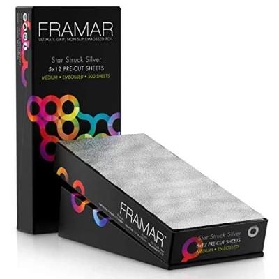 Afbeelding van Framar Star Struck Silver voorgesneden en gegaufreerde Folie 500 st