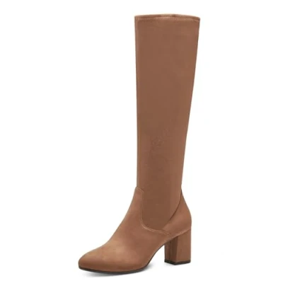 Afbeelding van Tamaris Laarzen, Dames, Maat: 38, Cognac Leer/ synthetisch