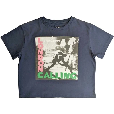 Afbeelding van The Clash London Calling Crop top M Blauw