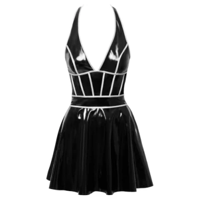 Afbeelding van Vinyl dress w. silver S