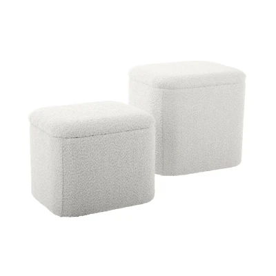 Afbeelding van Leitmotiv Pouf Set Ada Storage
