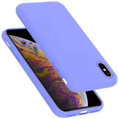 Afbeelding van Cadorabo Hoesje geschikt voor Apple iPhone X / XS in LIQUID LICHT PAARS Beschermhoes gemaakt van flexibel TPU silicone Case Cover