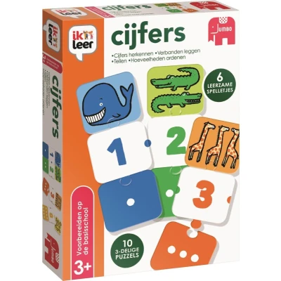 Afbeelding van Jumbo I Learn Cijfers Puzzel multicoloured voor kinderen, Maat: One Size, Multi coloured