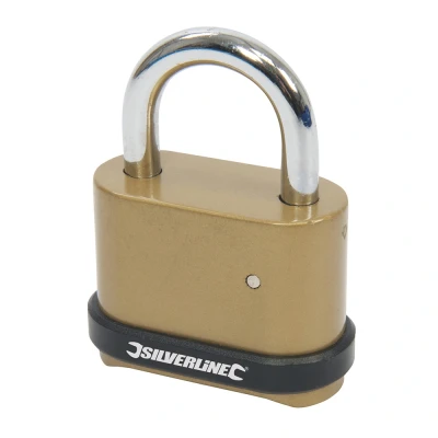 Afbeelding van Silverline 4 cijferig zinklegering combinatie hangslot 50 mm