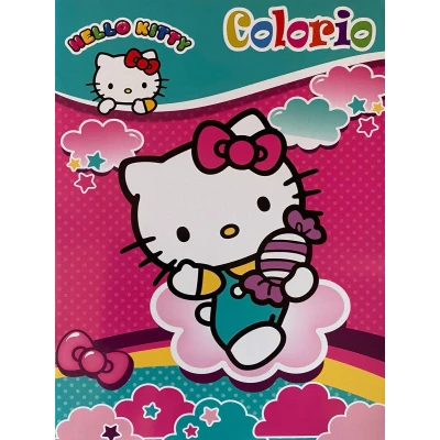 Afbeelding van Hello Kitty Colorio Kleurboek 32 Kittige Kleurplaten voor Urenlang kleurplezier Uitermate Geschikt Kleurpotloden en Wasco