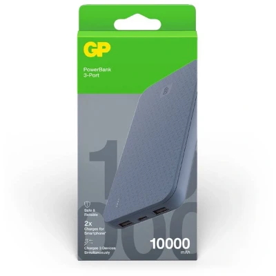 Afbeelding van GP B+ Powerbank 10000 mAh LiPo USB A, C Grijs