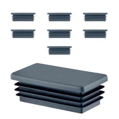 Afbeelding van EMFA 8 stuks lamellenstoppen voor rechthoekige buizen 60 x 40 mm antraciet