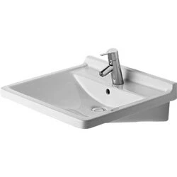 Afbeelding van Duravit Starck 3 Vital wastafel wit (60 x 54,5 cm) 1 kraangat, met