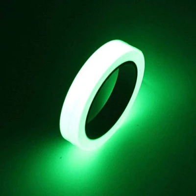 Afbeelding van GTIWUNG lichtgevende tape 10 m x mm, tape, groen licht lichtbandsticker, fluorescerend plakband, waarschuwingsband, waterdicht, afneembaar, duurzaam, stabiel, draagbaar, veiligheid