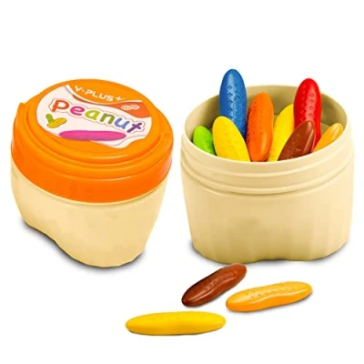 Afbeelding van YPLUS Pindapotloden voor kinderen met emmer, kinderpotloden 24 kleuren doos, wasbare potloden baby&#039;s, kleurartikelen, kerstcadeaus