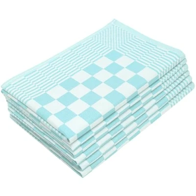 Afbeelding van ZOLLNER 6 theedoeken, 65x65 cm, 100% katoen, 236 gsm, mint