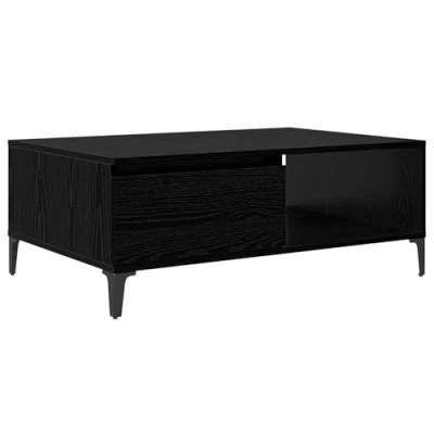 Afbeelding van vidaXL Salontafel Zwart eiken 90 x 60 35 cm Bewerkt hout