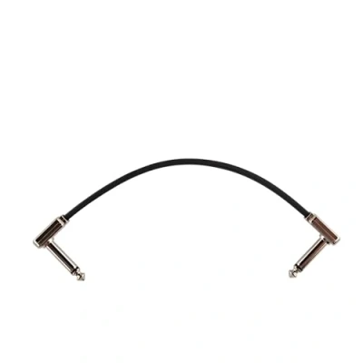 Afbeelding van Ernie Ball 6226 Flat Ribbon Patch Cable haaks 15 cm platte Jacks zwart