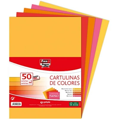 Afbeelding van Fixo Paper 00001494 kartonnen papier, A4, sterke kleuren, 180 g, 50 vellen
