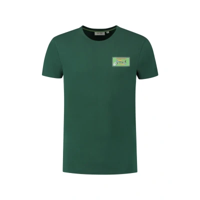 Afbeelding van Shiwi T Shirt Sardines Cilantro Green maat L Heren met Regular fit Pasvorm Katoen Suitable Herenkleding