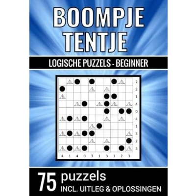 Afbeelding van Boompje Tentje Logische Puzzels Beginner 75 Puzzels, Incl. Uitleg &amp; Oplossingen