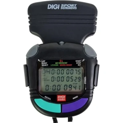 Afbeelding van Digi Sport Instruments DTM60SEL stopwatch met 60 geheugenplaatsen + licht klembevestiging